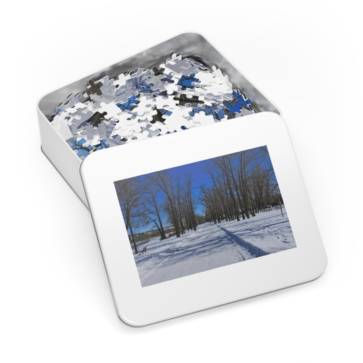 Jigsaw Puzzle (30, 110, 252, 500,1000-Piece) - Bowness Park Pathway Winter