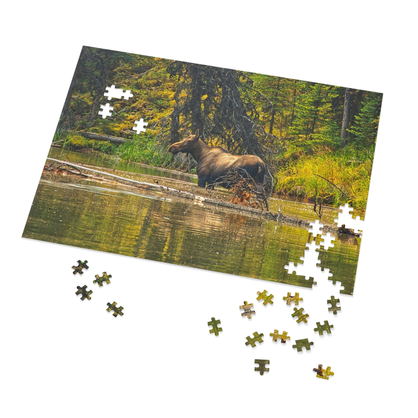 Jigsaw Puzzle (30, 110, 252, 500,1000-Piece) - Mosse Lake Moose
