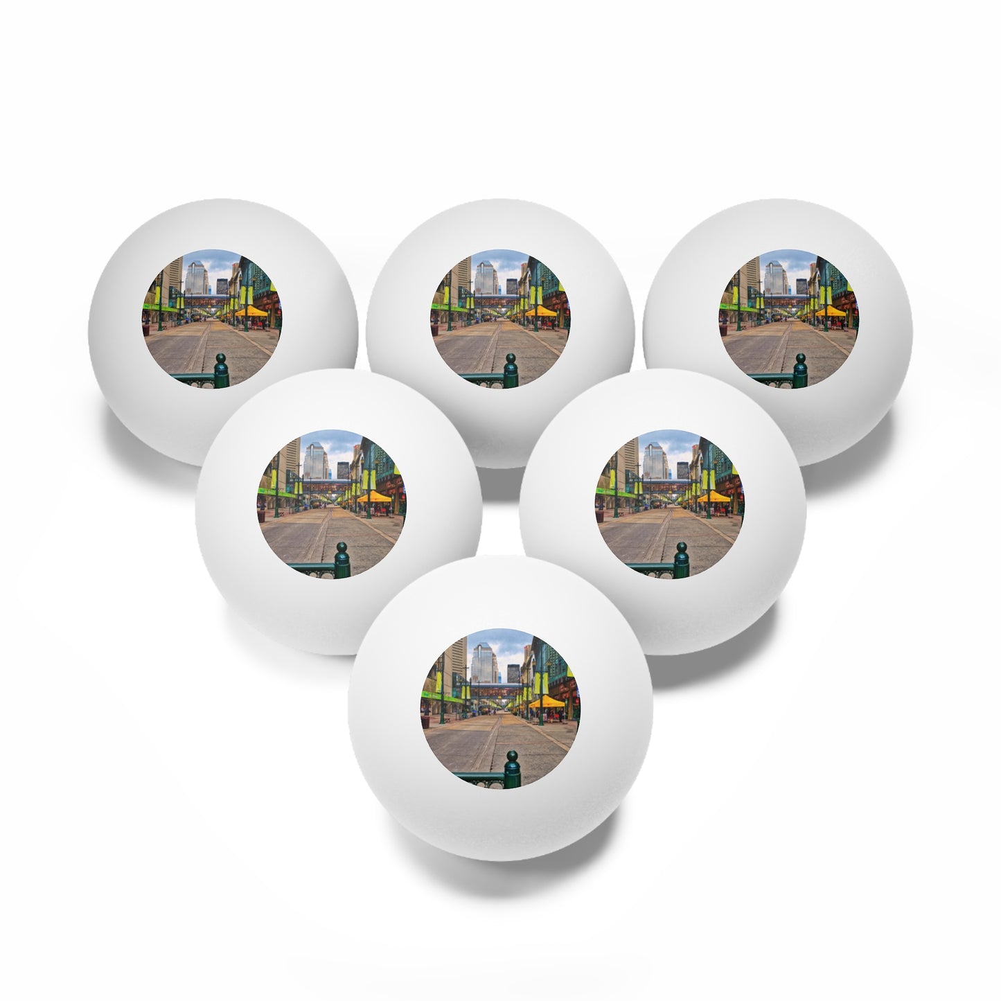 Ping Pong Balls, 6 pcs - Downtown Calgary Stephen Avenue