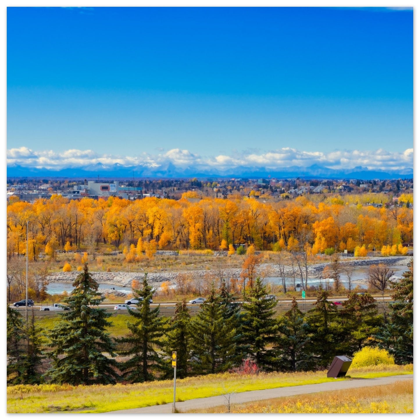 Premium Semi-Glossy Poster Print - Fall Colours Max Bell Centre