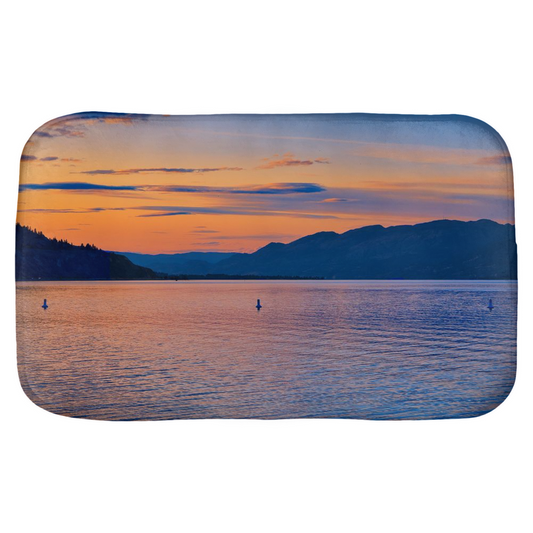 Bath Mats - Penticton Okanagan Lake Sunset