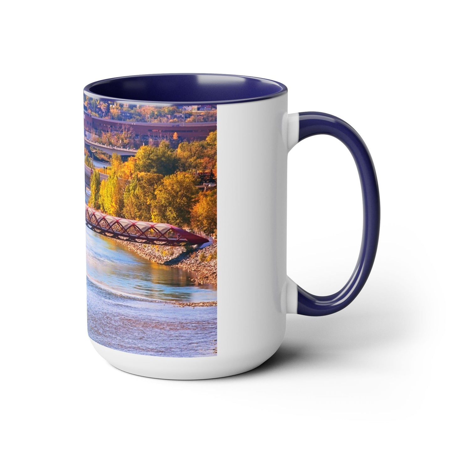 Accent Coffee Mugs, 15oz - Peace Bridge McHugh Bluff Fall