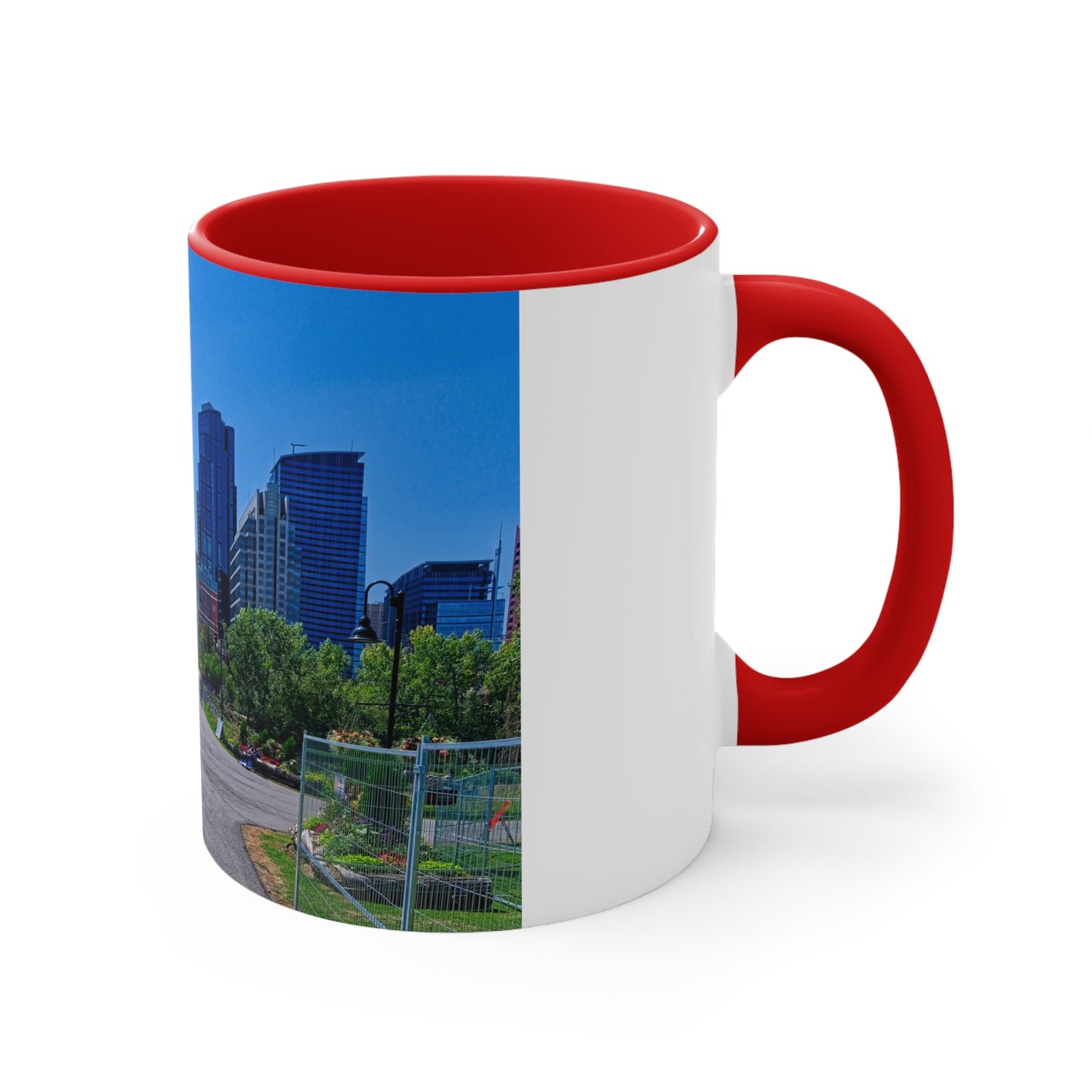 Accent Coffee Mug, 11oz - Downtown Calgary Prince's Island Park HDR