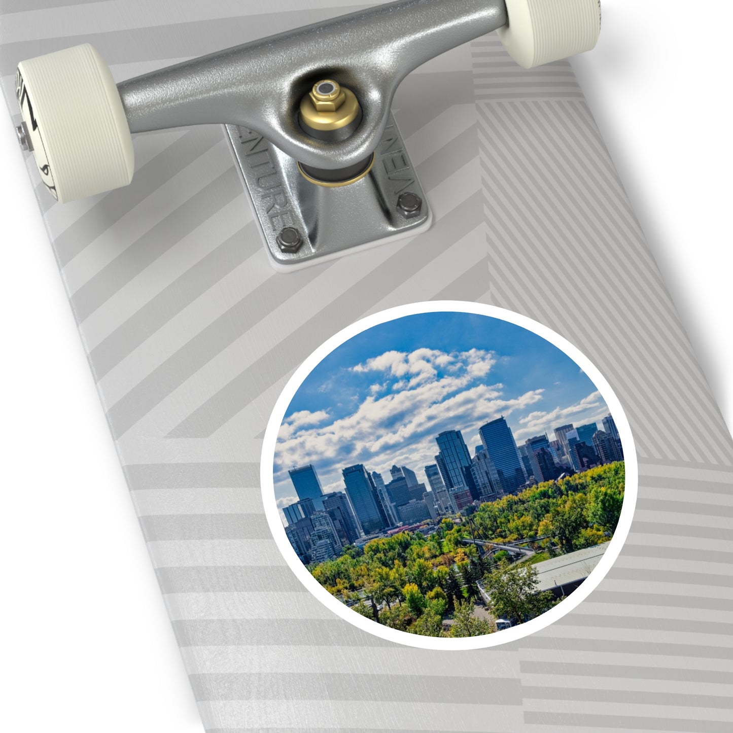 Round Stickers - Downtown Calgary McHugh Bluff Fall