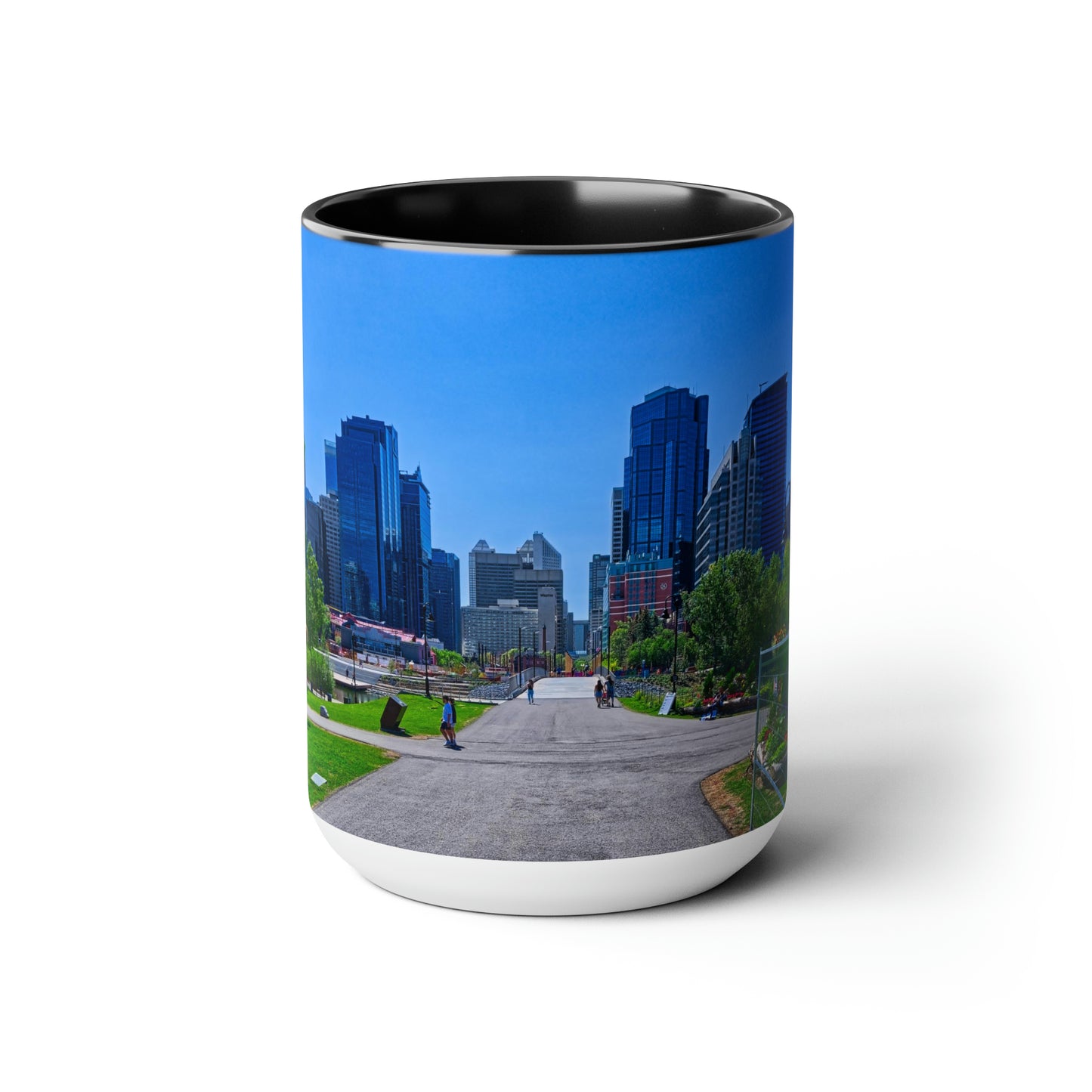 Accent Coffee Mugs, 15oz - Downtown Calgary Prince's Island Park HDR