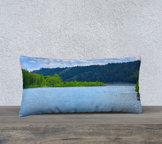 24x12 Pillow Case - Edworthy Park Bow River
