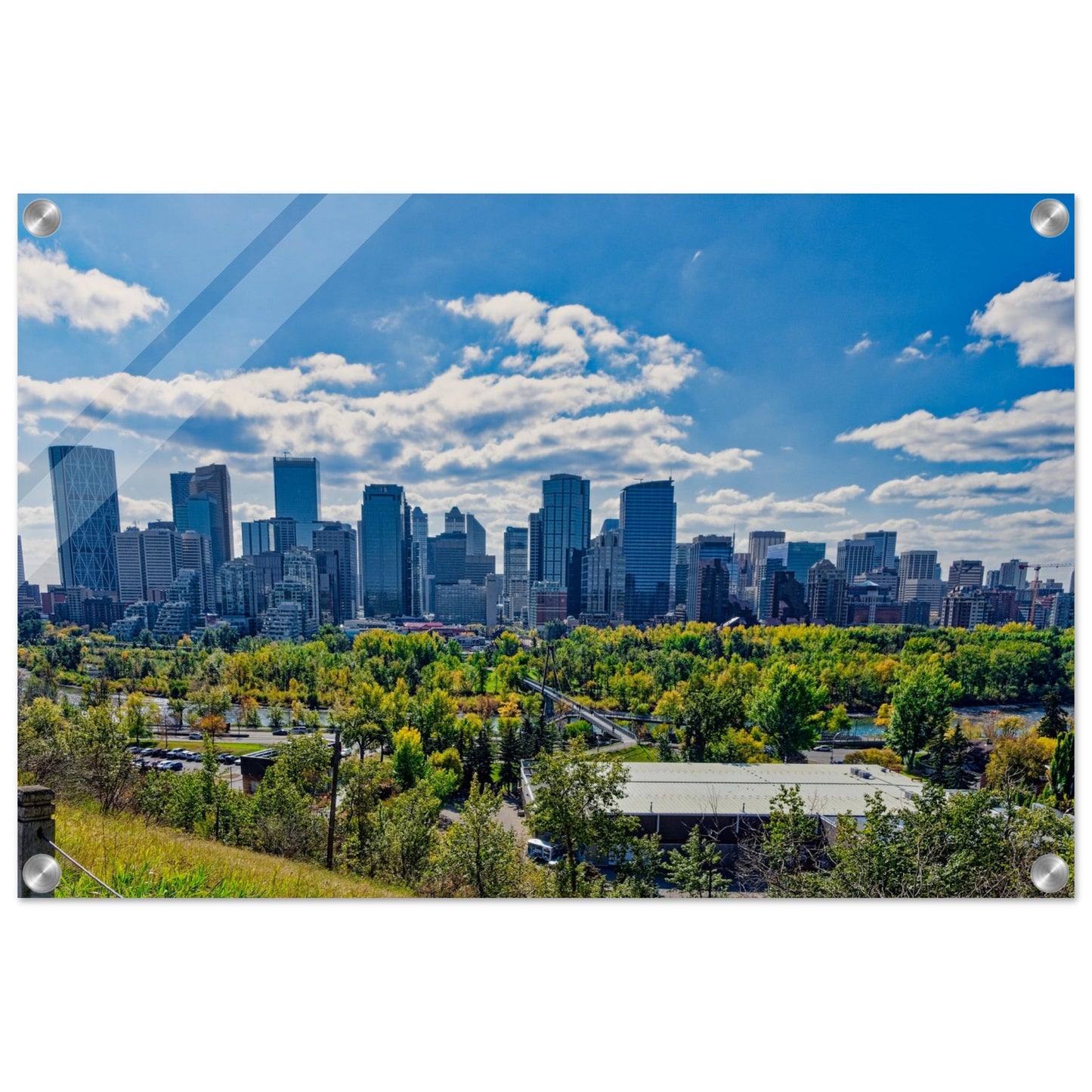 Acrylic Print - Downtown Calgary McHugh Bluff Fall