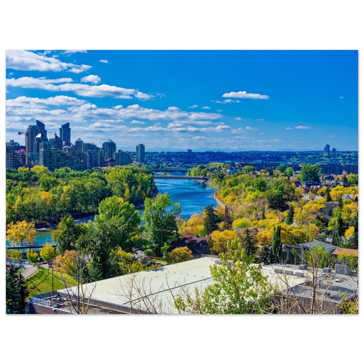 Foam Print - Bow River Peace Bridge McHugh Bluff Falll HDR