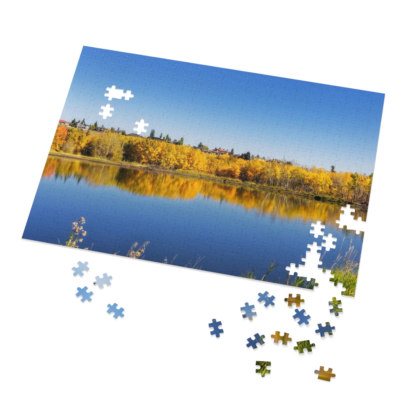 Jigsaw Puzzle (30, 110, 252, 500,1000-Piece) - Fish Creek Park Votier's Flats Pond Fall
