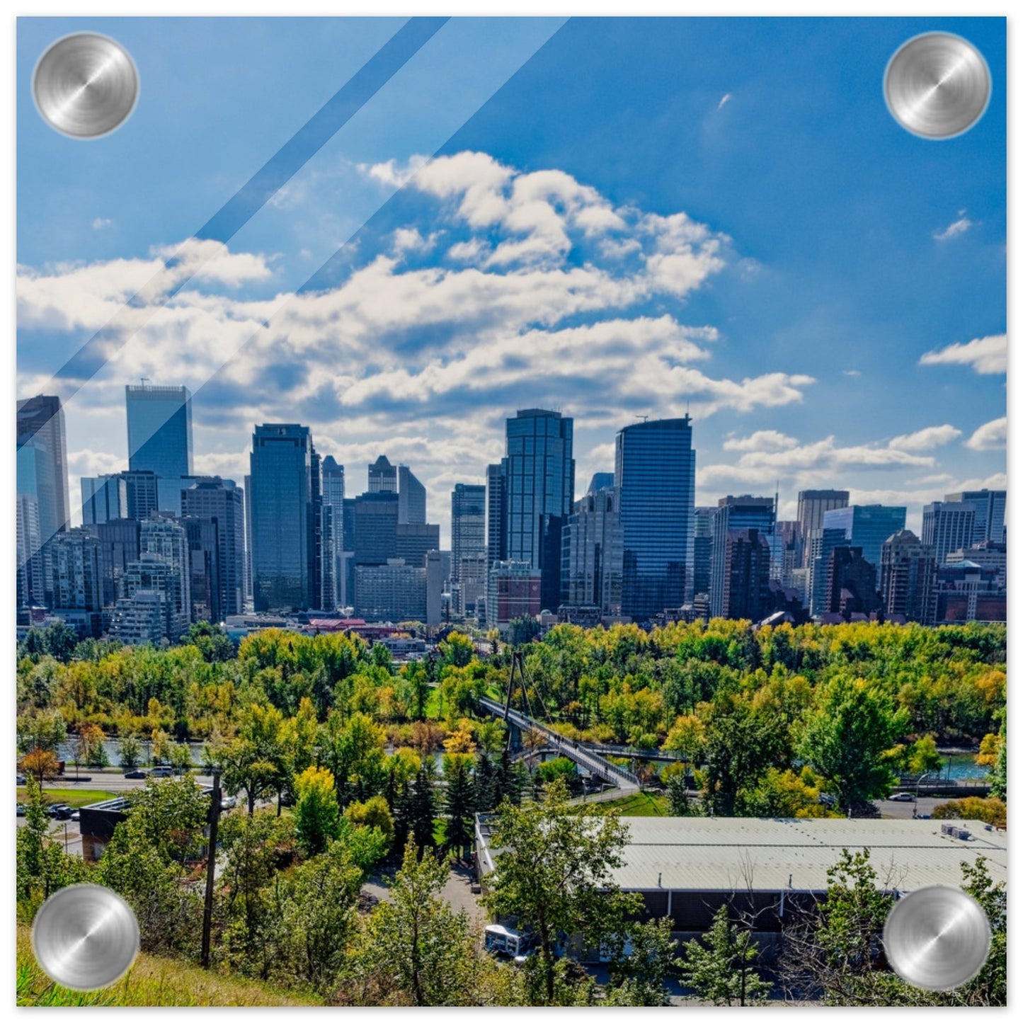 Acrylic Print - Downtown Calgary McHugh Bluff Fall