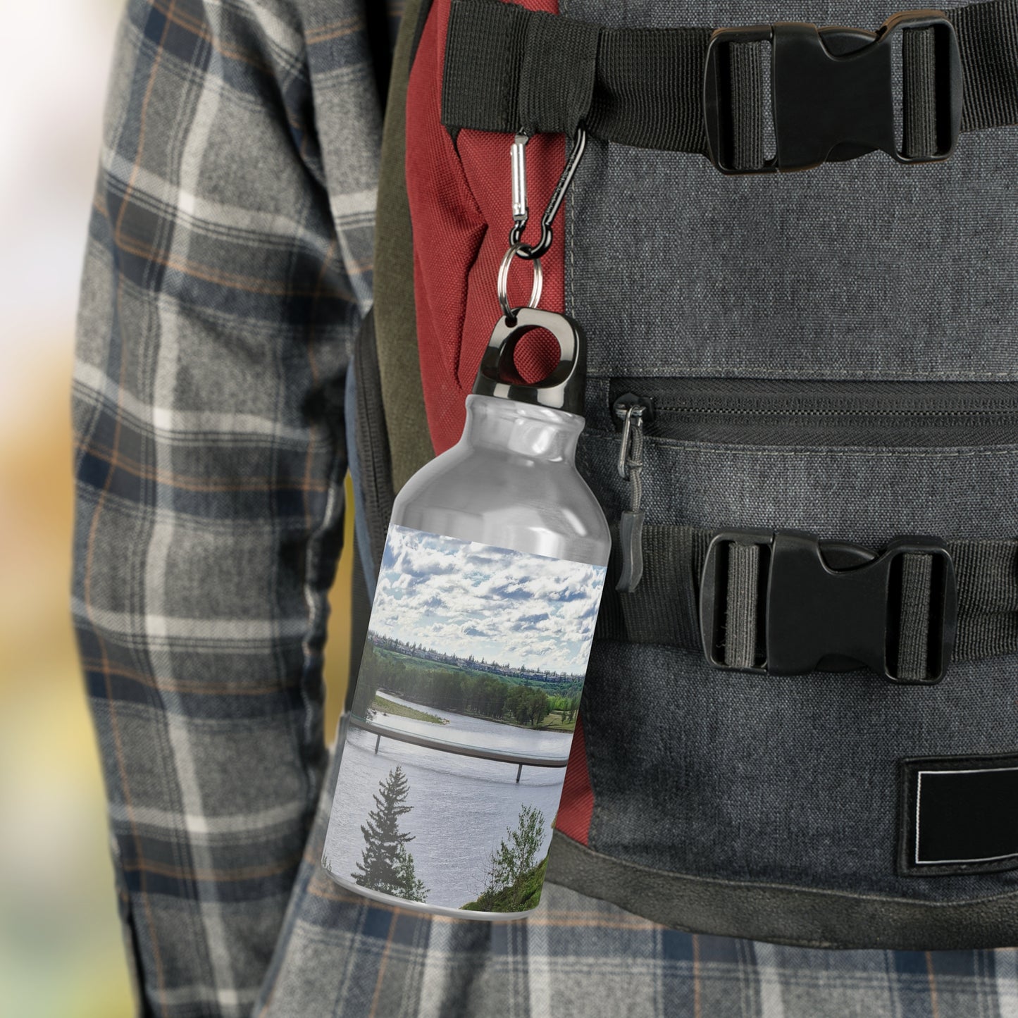 Oregon Sport Bottle - Bow River Fish Creek Park Mallard Point HDR