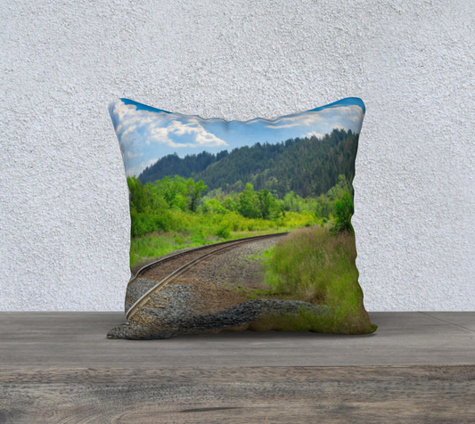 18x18 Pillow Case - Edworthy Park CPKC Tracks