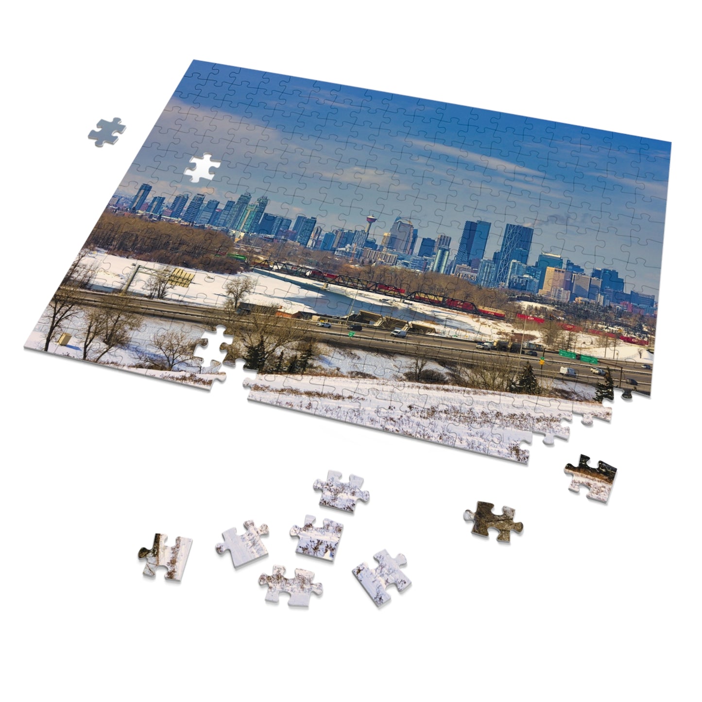 Jigsaw Puzzle (30, 110, 252, 500,1000-Piece) - Downtown Calgary Max Bell Centre Winter
