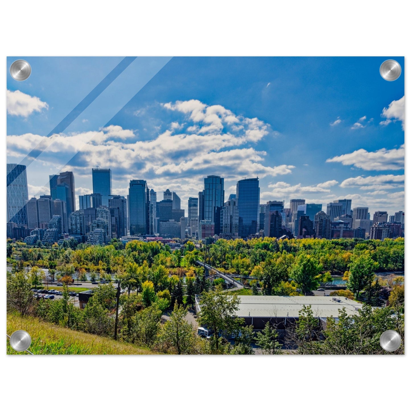 Acrylic Print - Downtown Calgary McHugh Bluff Fall