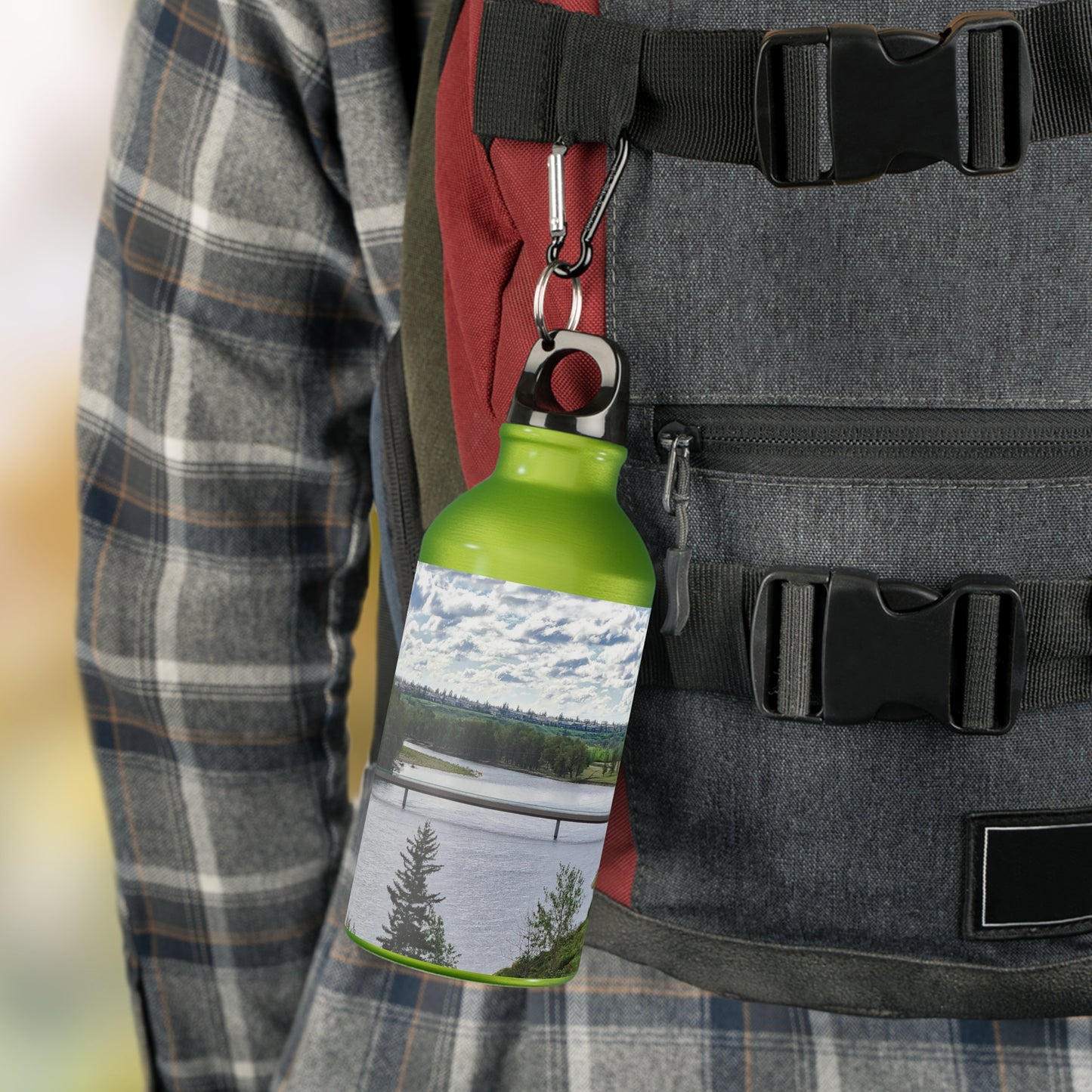 Oregon Sport Bottle - Bow River Fish Creek Park Mallard Point HDR