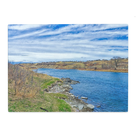 Glass Cutting Boards - Lafarge Meadows Bow River HDR