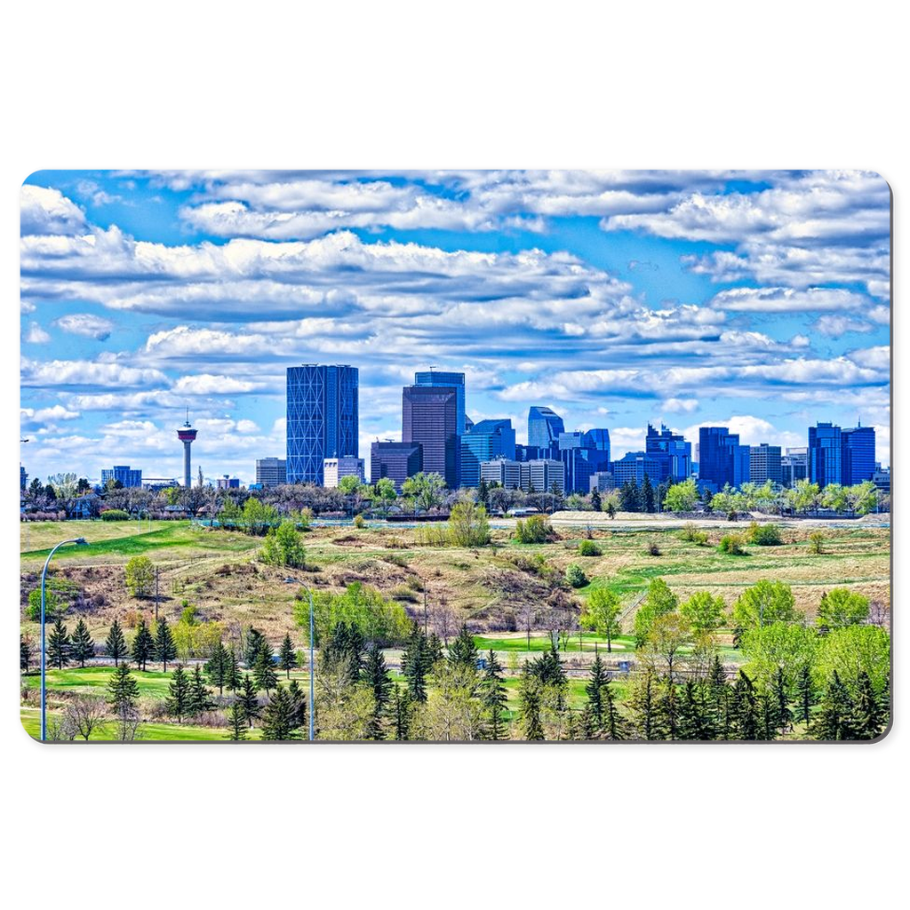 Desk Mats - Downtown Calgary Vista Heights Hill HDR Spring