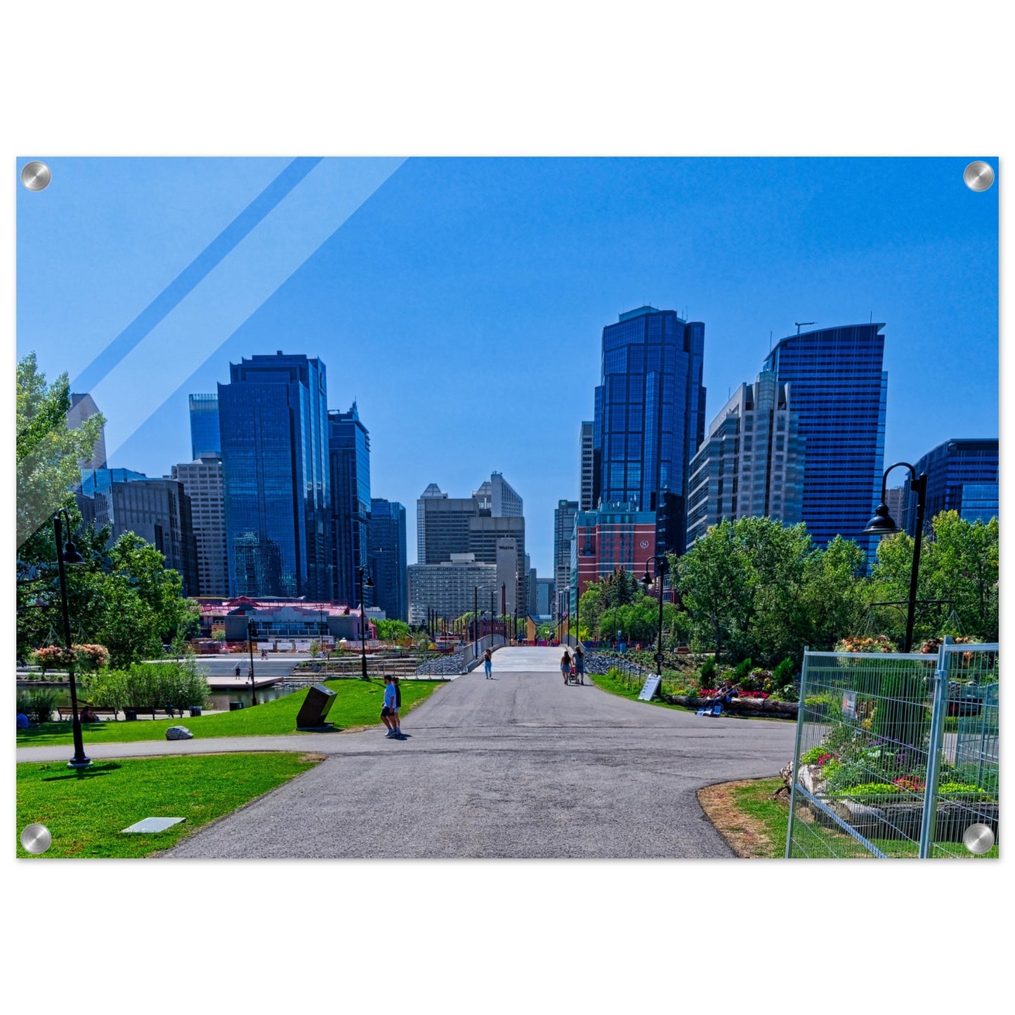 Acrylic Print - Downtown Calgary Prince's Island Park HDR