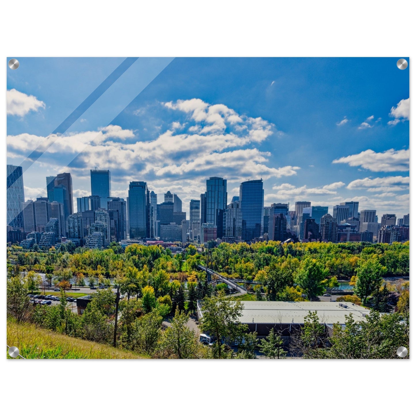 Acrylic Print - Downtown Calgary McHugh Bluff Fall