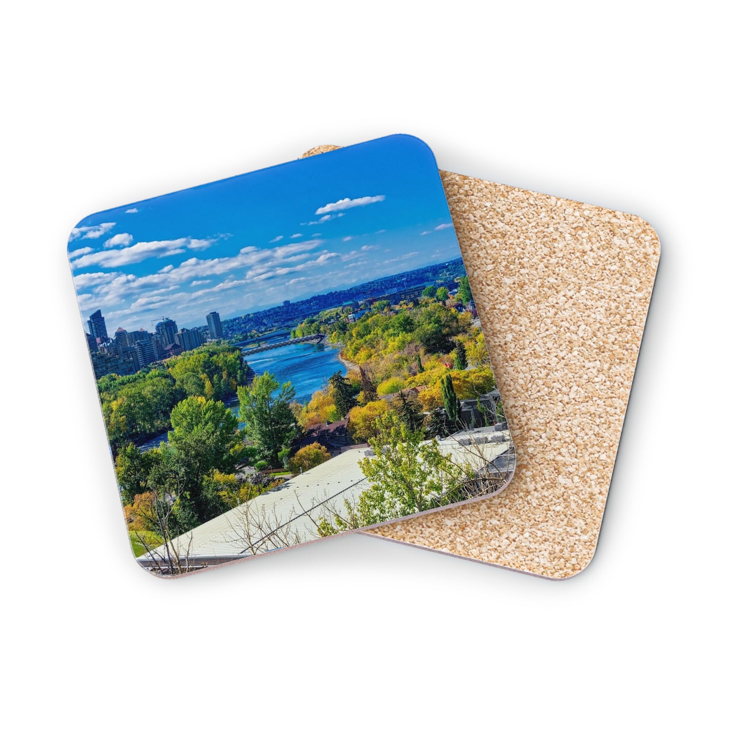 Coasters - Bow River Peace Bridge McHugh Bluff Fall HDR