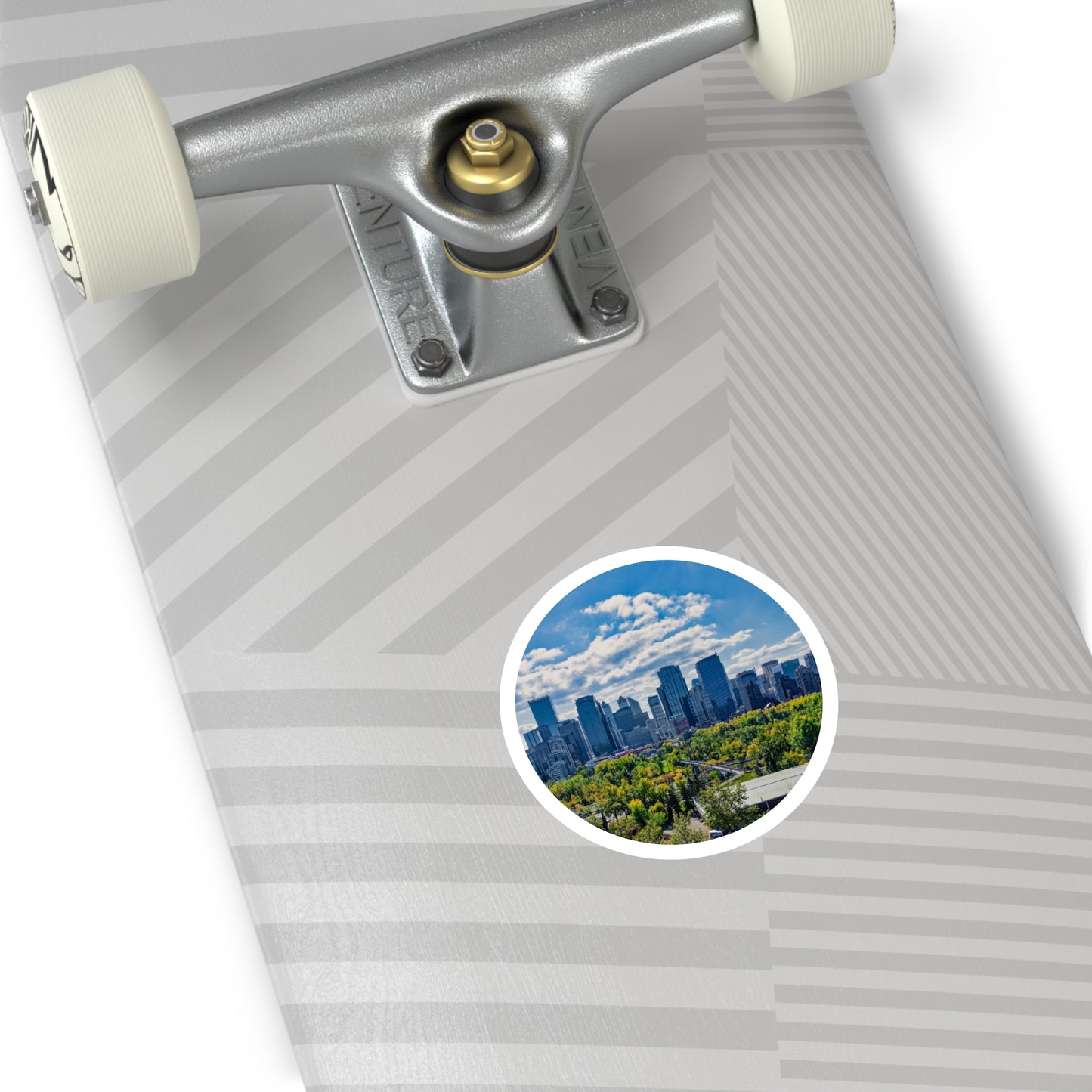Round Stickers - Downtown Calgary McHugh Bluff Fall