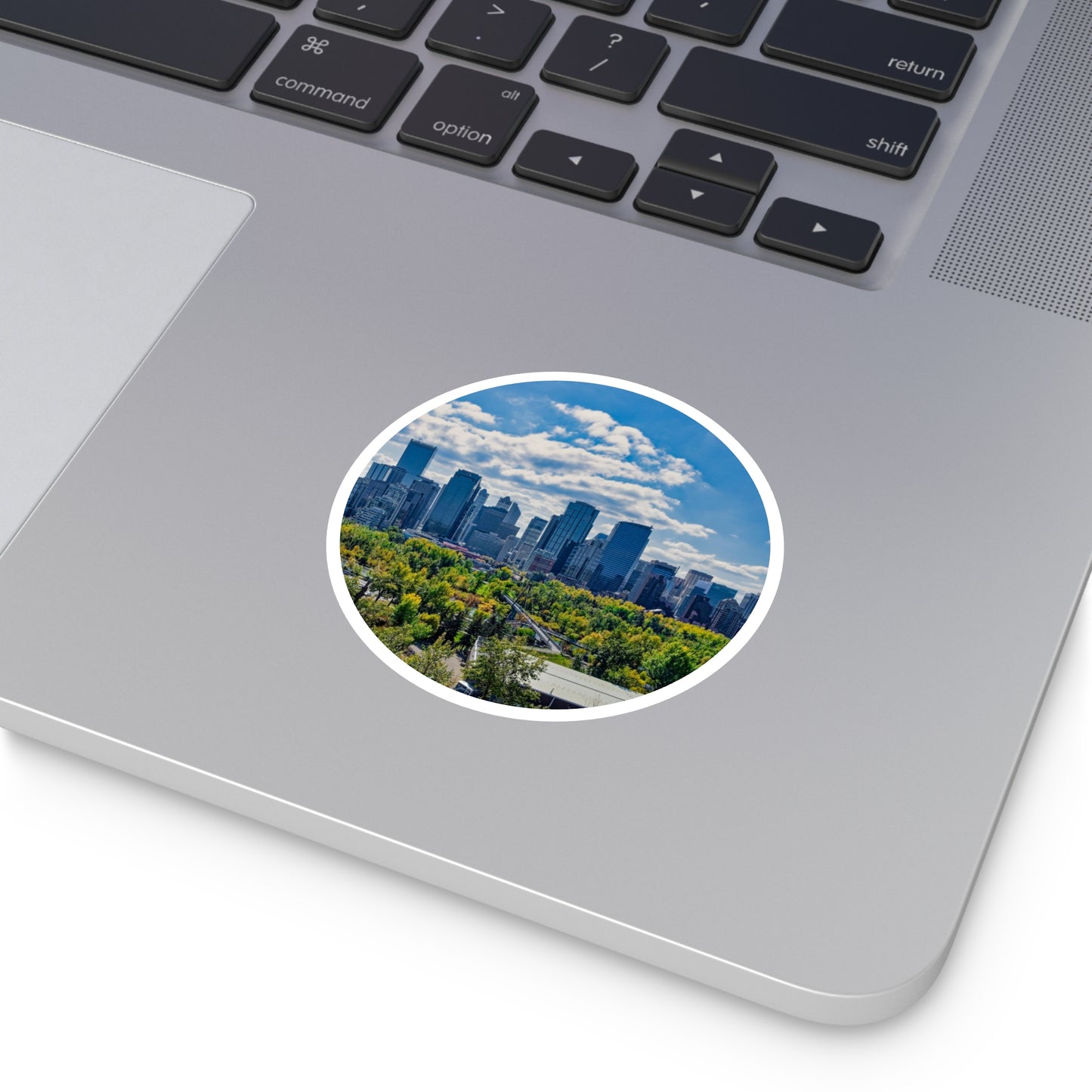 Round Stickers - Downtown Calgary McHugh Bluff Fall