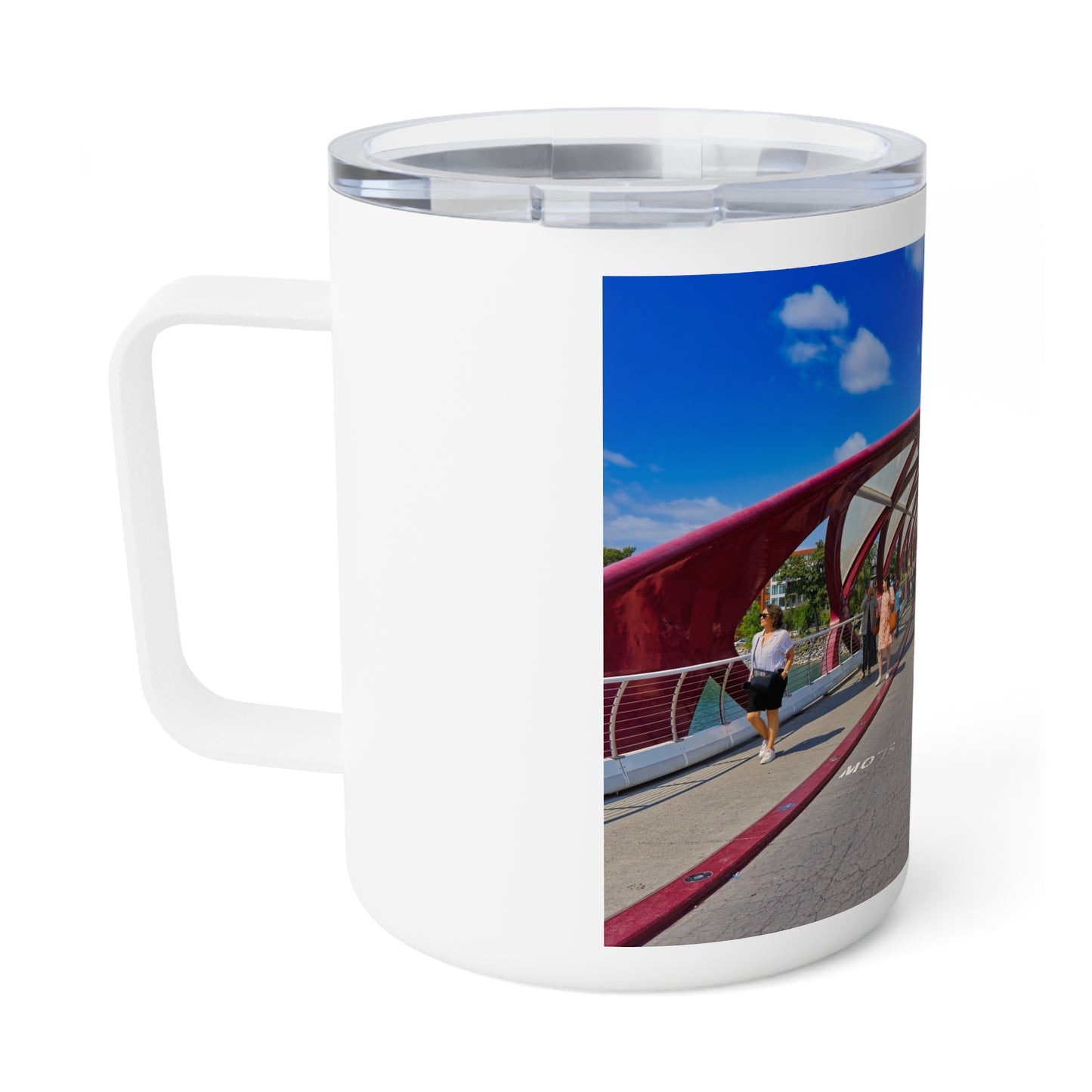 Insulated Coffee Mug, 10oz - Calgary Peace Bridge