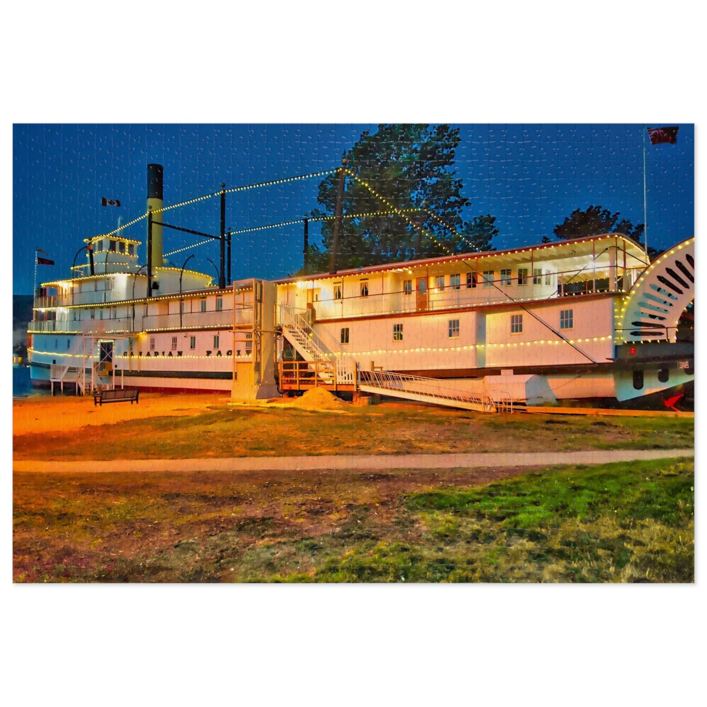 Jigsaw Puzzle (30, 110, 252, 500,1000-Piece) - SS Sicamous 2017 HDR at Night