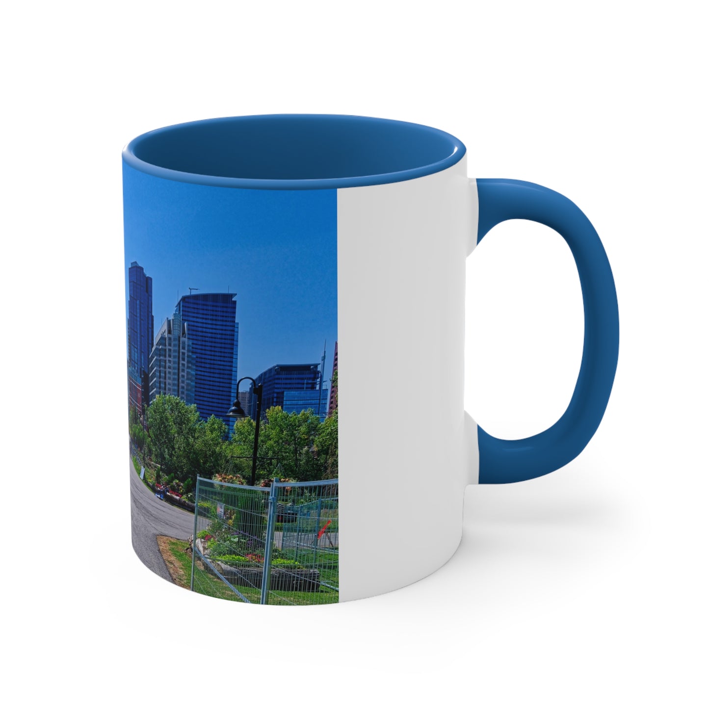 Accent Coffee Mug, 11oz - Downtown Calgary Prince's Island Park HDR