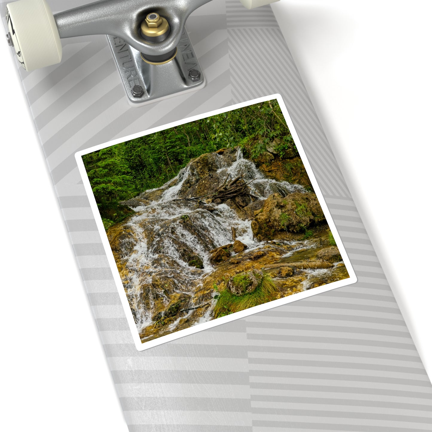 Square Stickers - Big Hill Springs Park Waterfall