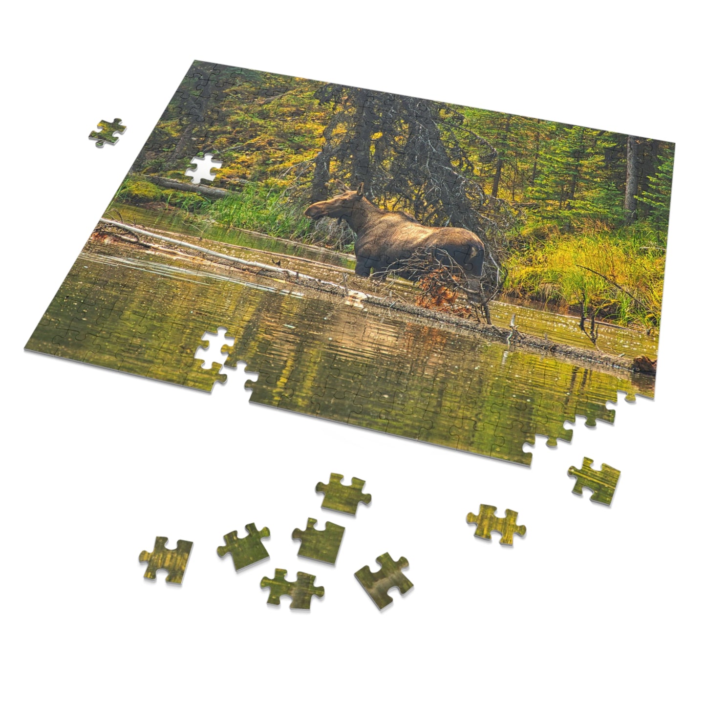 Jigsaw Puzzle (30, 110, 252, 500,1000-Piece) - Mosse Lake Moose