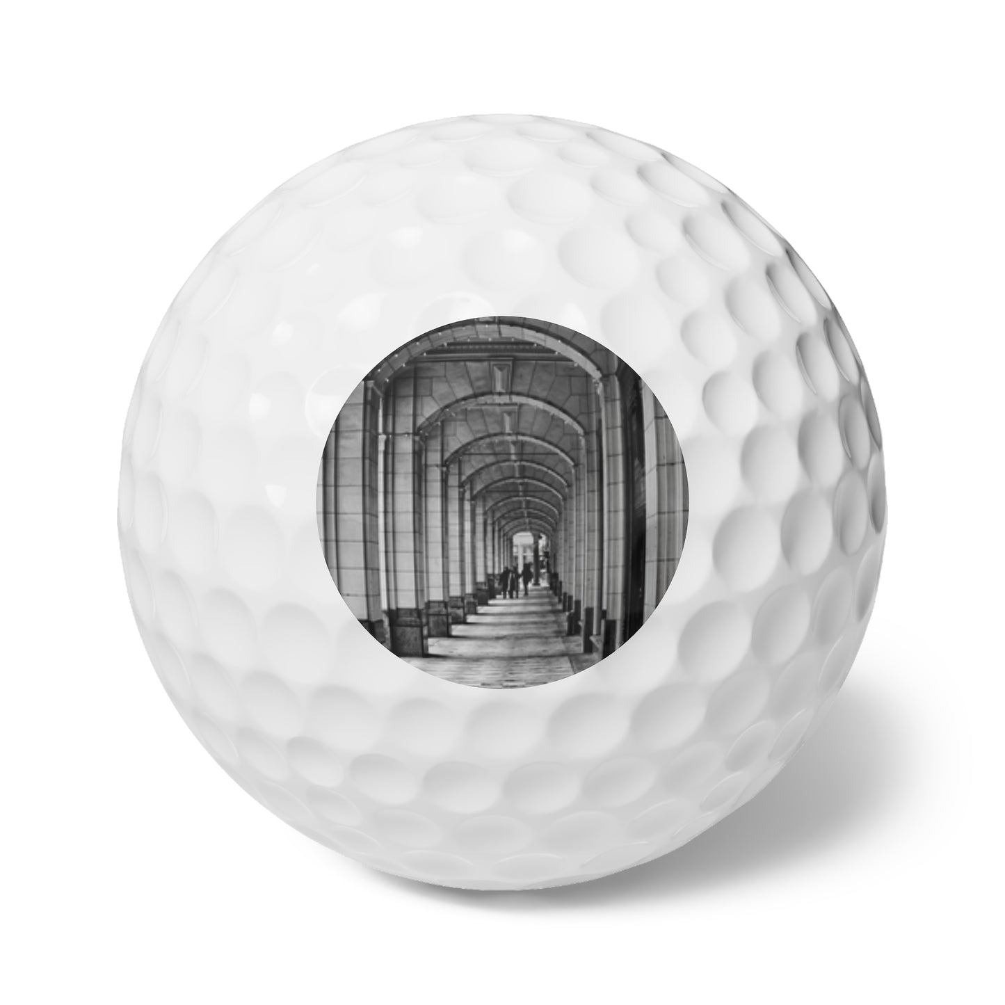 Golf Balls, 6pcs - Downtown Calgary Hudson's Bay Sidewalk Black and White