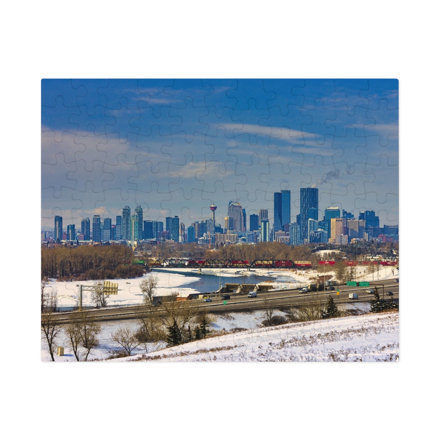 Jigsaw Puzzle (30, 110, 252, 500,1000-Piece) - Downtown Calgary Max Bell Centre Winter