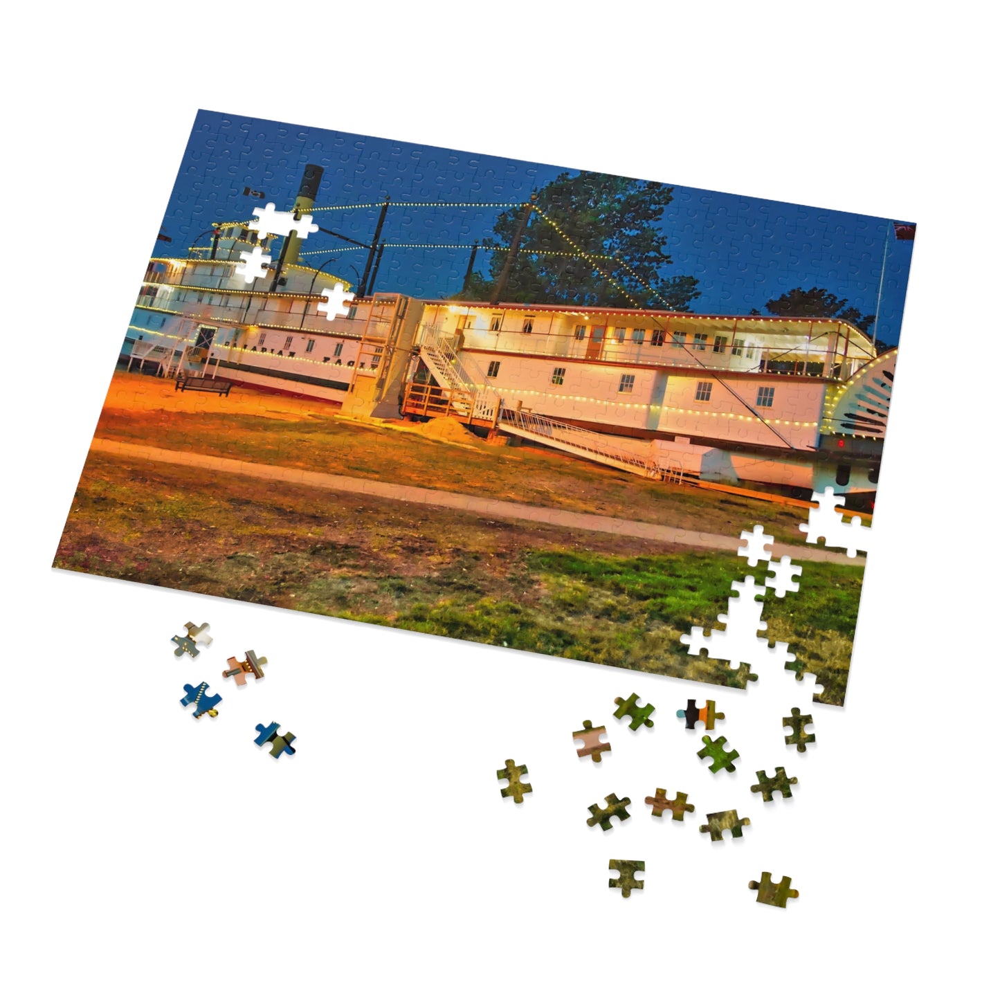 Jigsaw Puzzle (30, 110, 252, 500,1000-Piece) - SS Sicamous 2017 HDR at Night