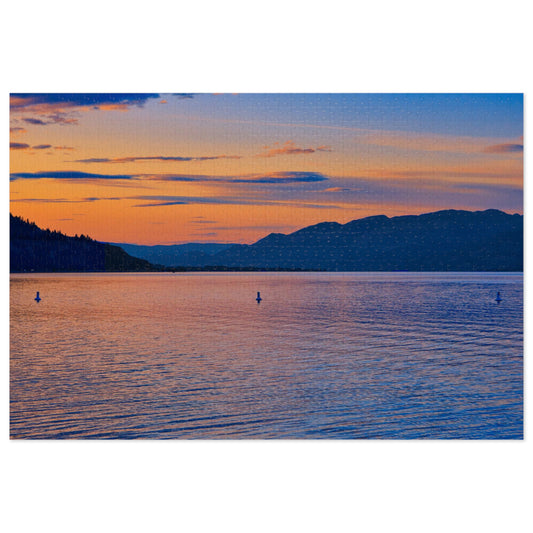 Jigsaw Puzzle (30, 110, 252, 500,1000-Piece) - Penticton Okanagan Lake Sunset