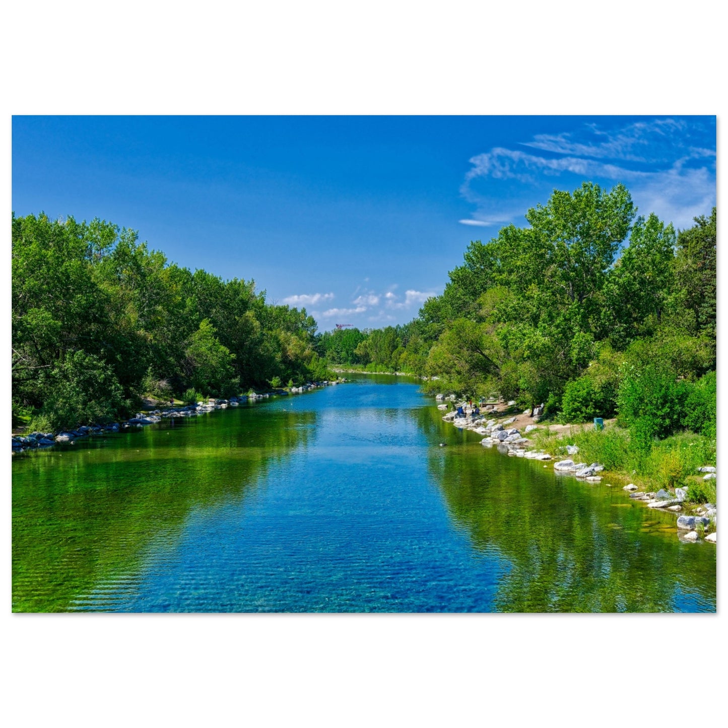 Premium Semi-Glossy Poster Print - Bow River South Prince's Island Park HDR
