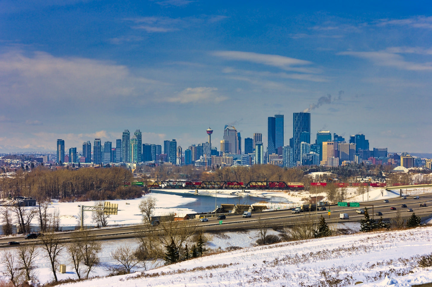Downtown Calgary Max Bell Centre Winter Digital Download