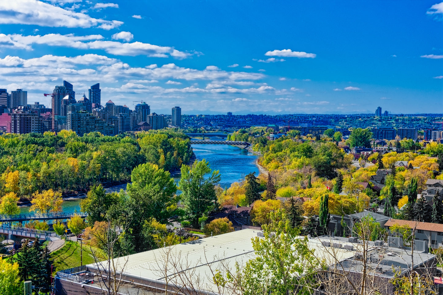 Bow River Peace Bridge McHugh Bluff Fall HDR Digital Download