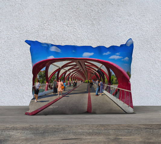 20x14 Pillow Case - Calgary Peace Bridge