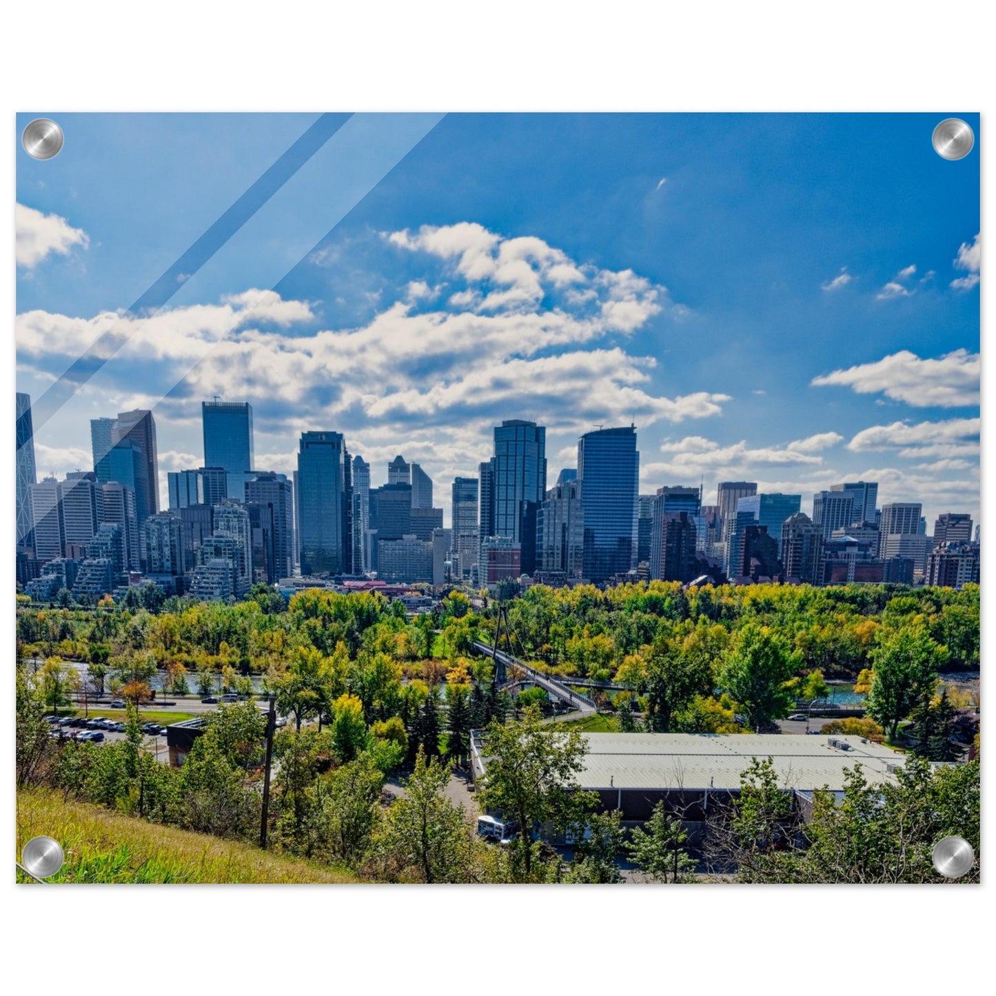 Acrylic Print - Downtown Calgary McHugh Bluff Fall