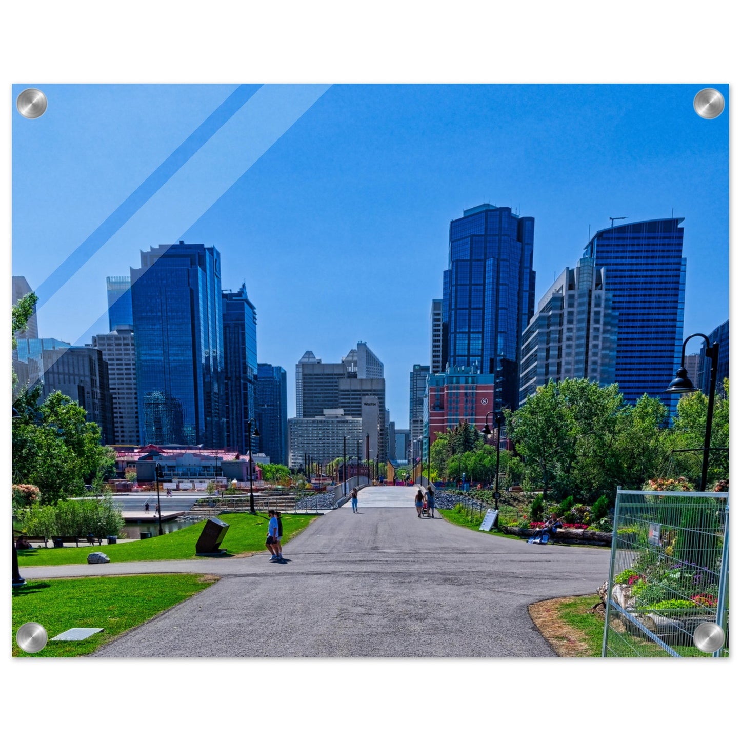 Acrylic Print - Downtown Calgary Prince's Island Park HDR