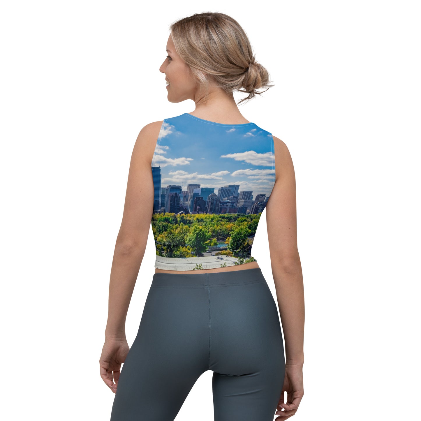 Women's All-Over Crop Top - Downtown Calgary McHugh Bluf Fall