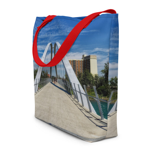 All-Over Print Large Tote Bag - George C. King Bridge