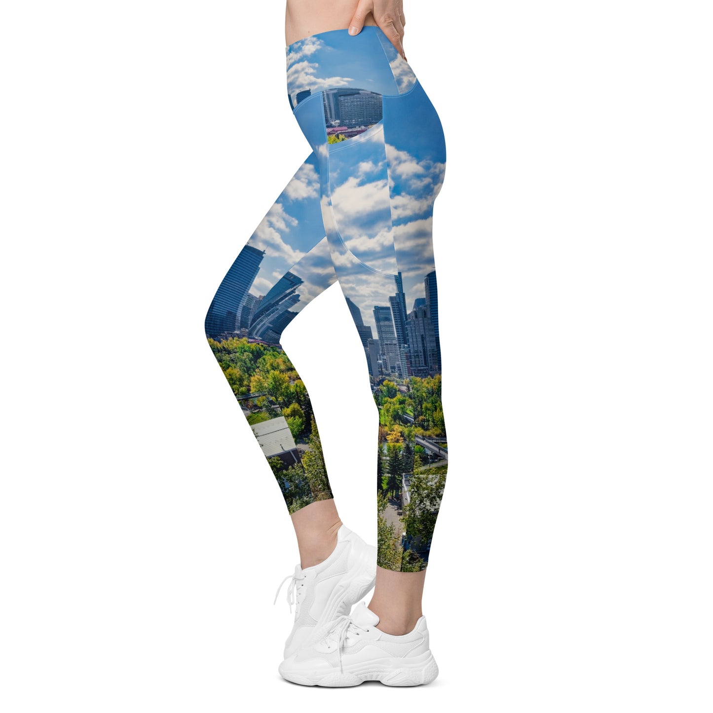 Women's Leggings with Pockets - Downtown Calgary McHugh Bluff Fall