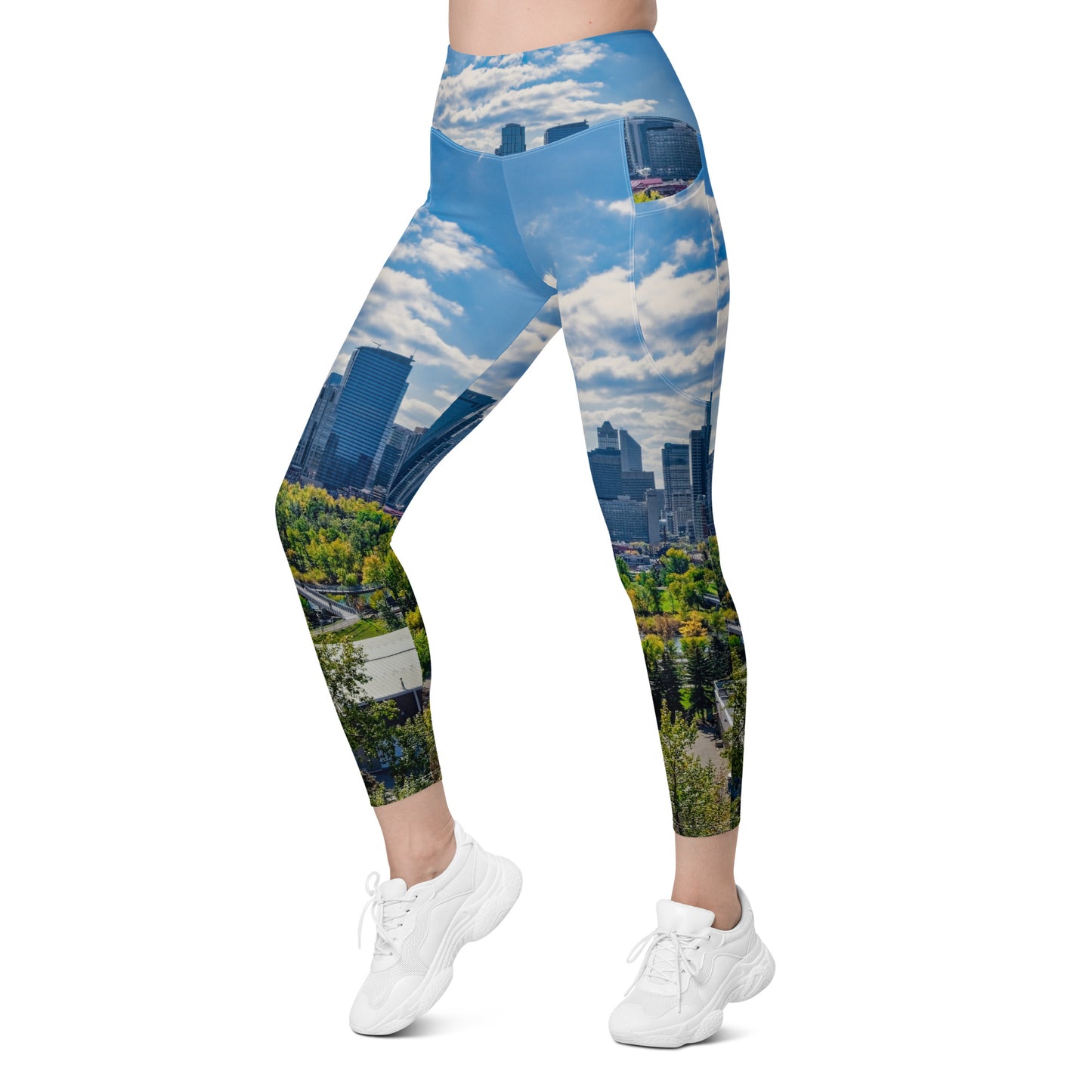 Women's Leggings with Pockets - Downtown Calgary McHugh Bluff Fall
