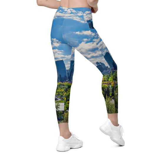 Women's Leggings with Pockets - Downtown Calgary McHugh Bluff Fall