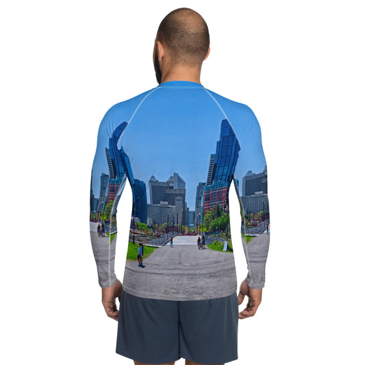 Men's Rash Guard - Downtown Calgary Prince's Island Park HDR