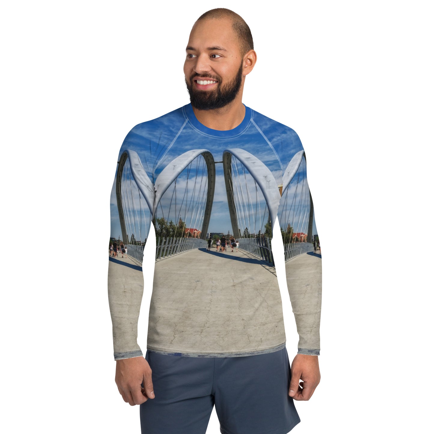 Men's Rash Guard - George C King Bridge