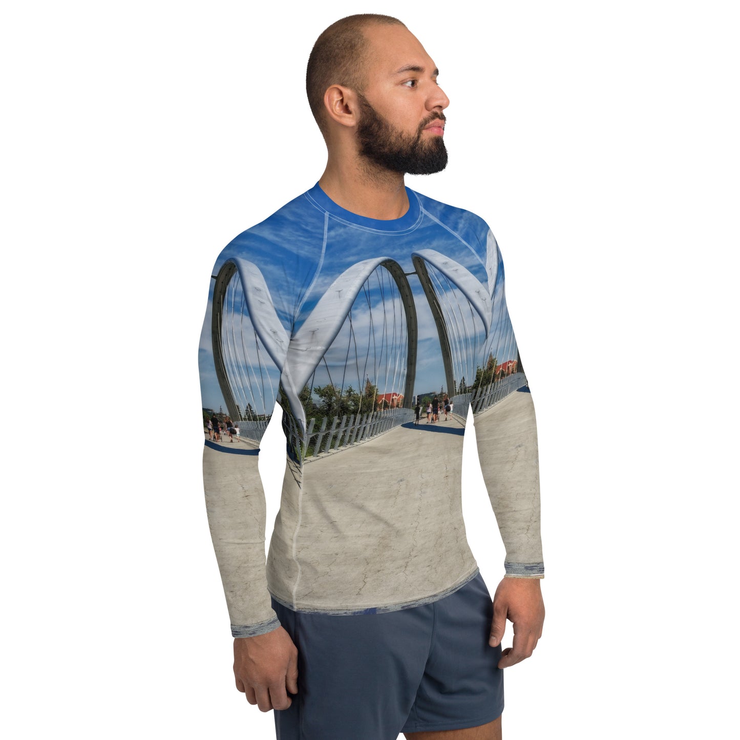Men's Rash Guard - George C King Bridge