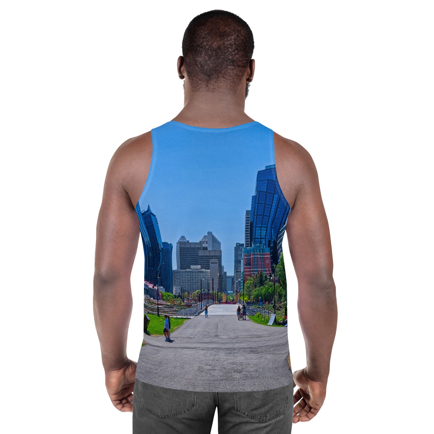 Men's All-Over Tank Top - Downtown Calgary Prince's Island Park HDR